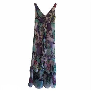 Chelsea and Theodore Sleeveless Floral Maxi Dress